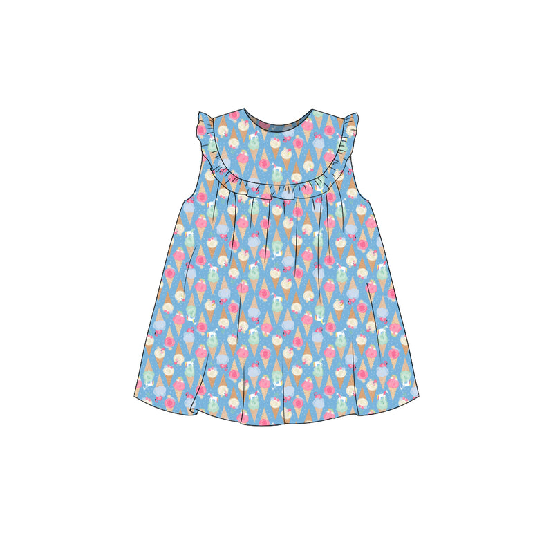 Ice Cream - Ruffle Bib Dress