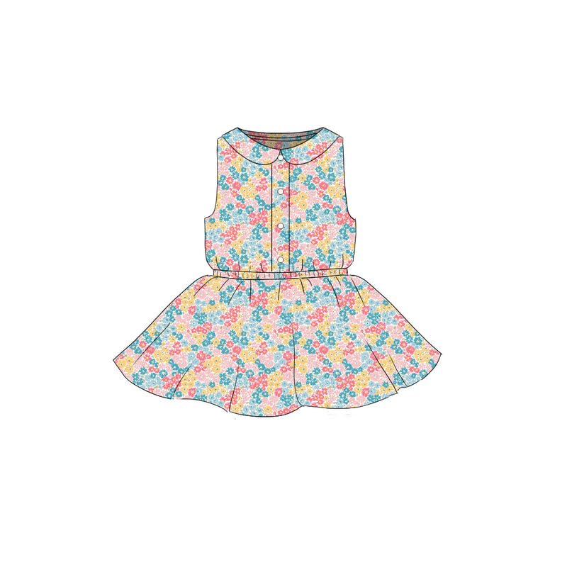 Kensington Confetti - Button Front Twirl Dress