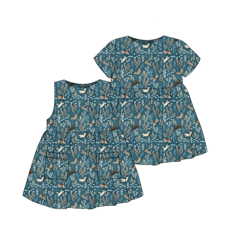 La Mer Kitties - Simple Smock Dress