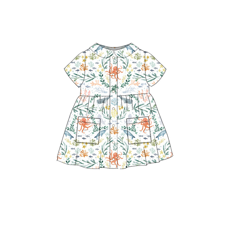 La Mer Toile - Smock Collared Dress
