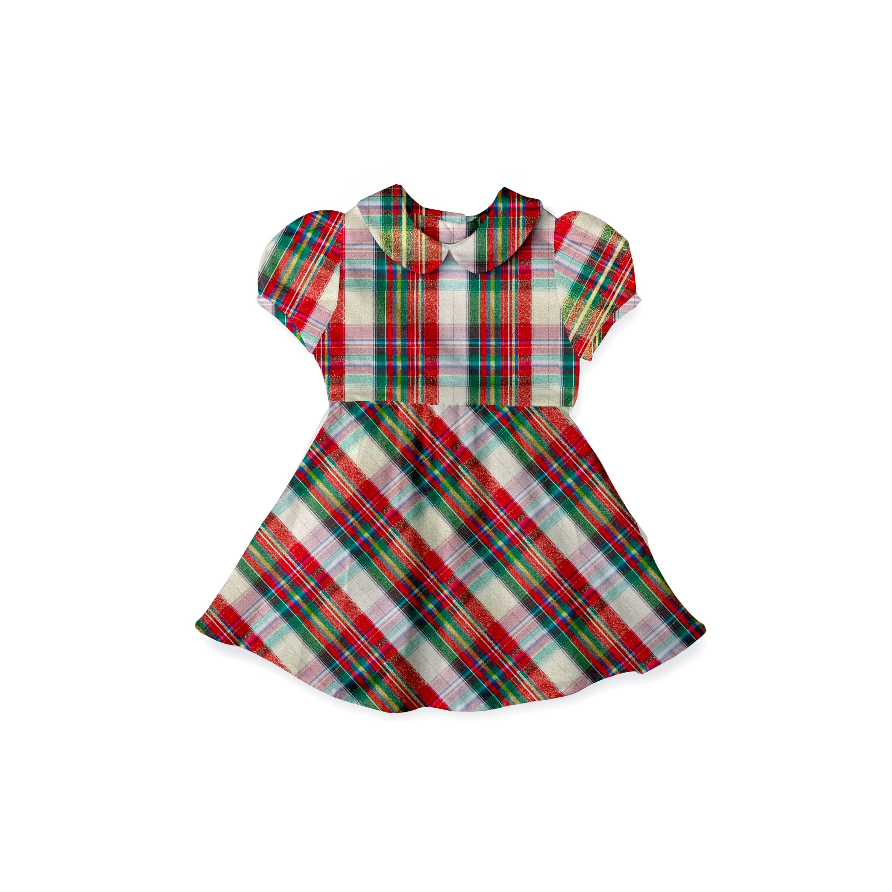 Nutcracker Tartan - Vintage Style Basque Dress