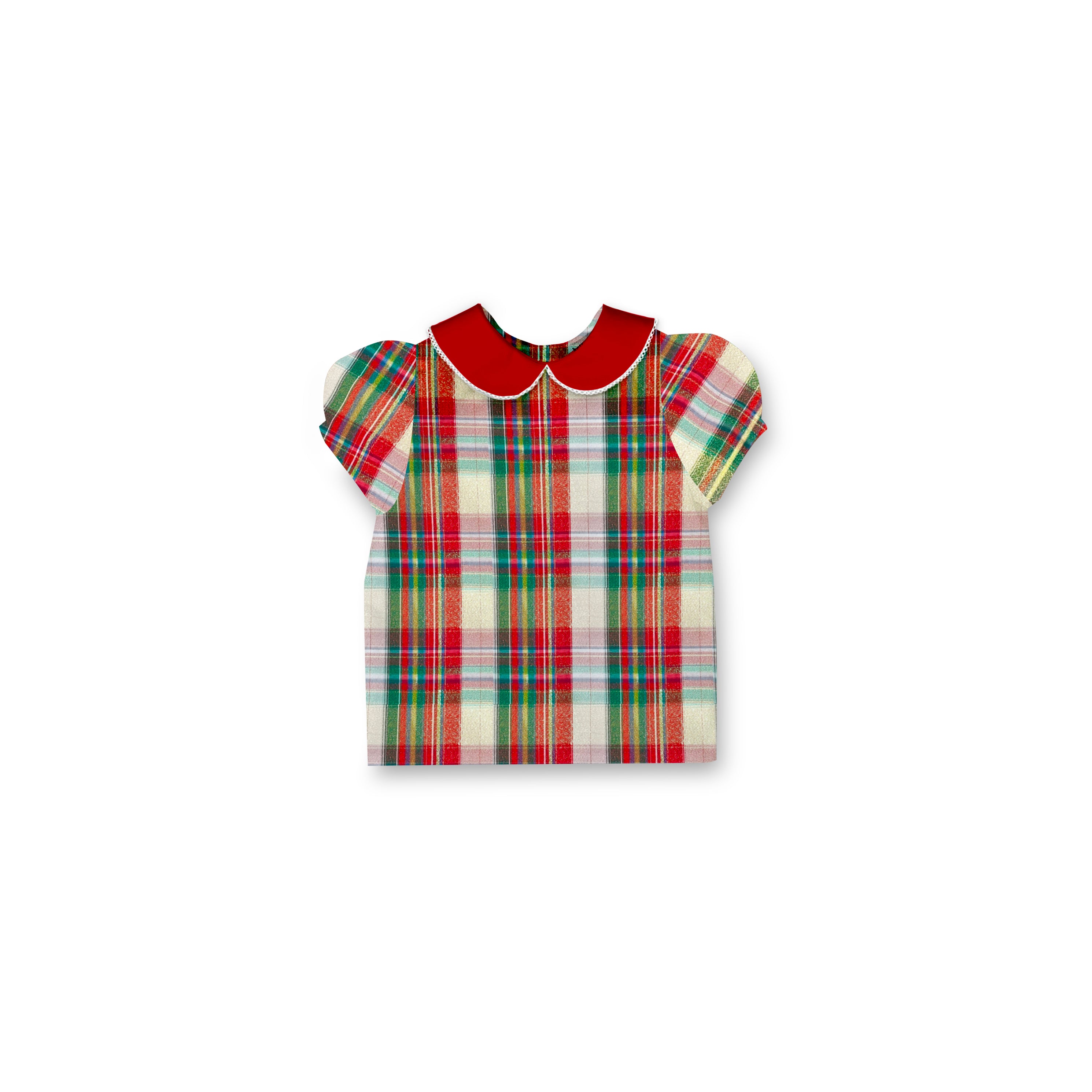 Nutcracker Tartan - Puff Sleeve Blouse