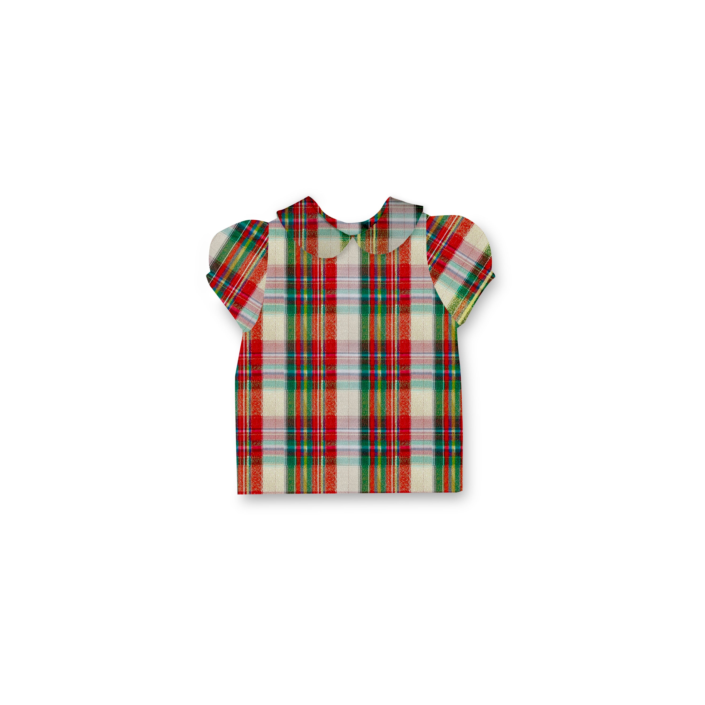 Nutcracker Tartan - Puff Sleeve Blouse
