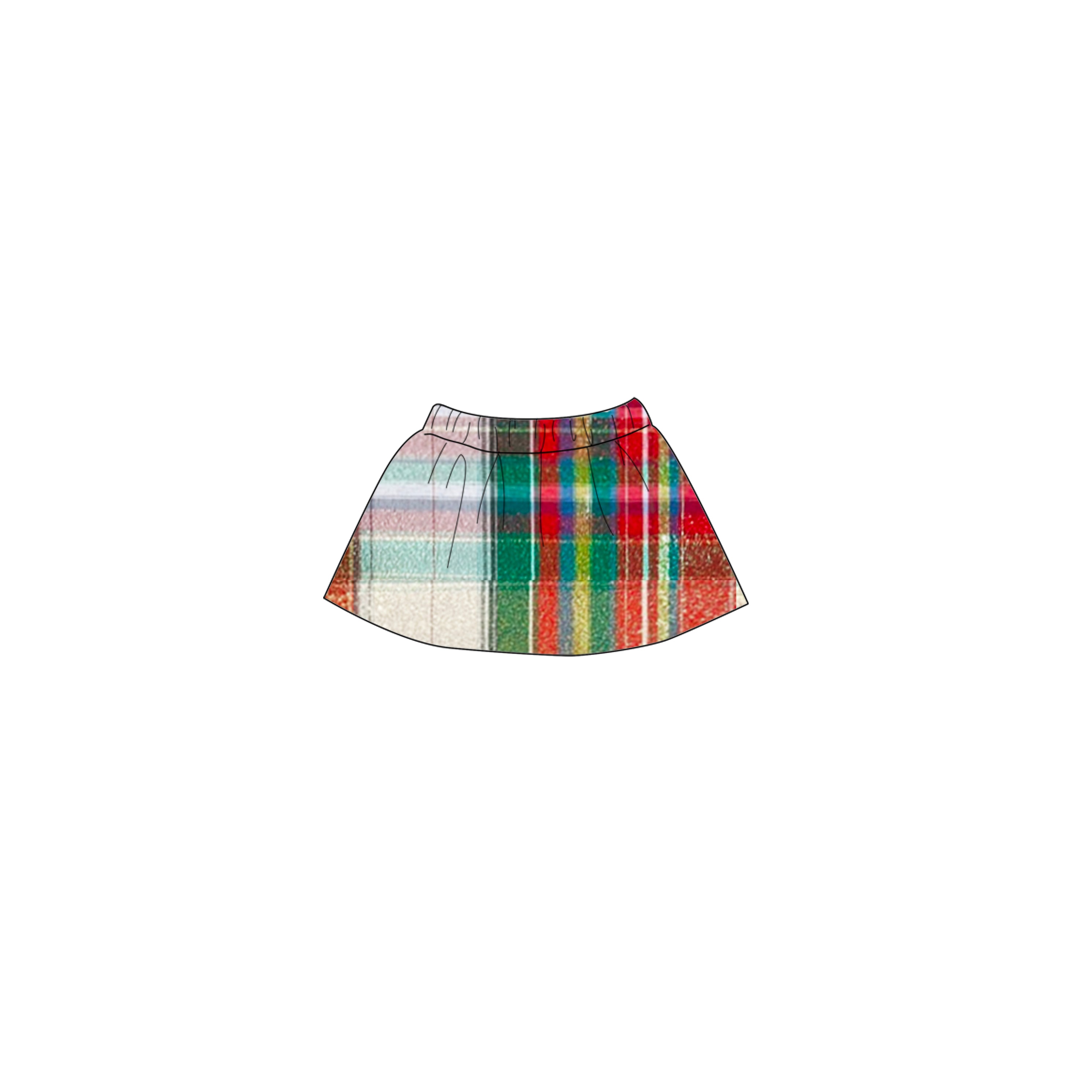 Nutcracker Tartan - Doll Skirt