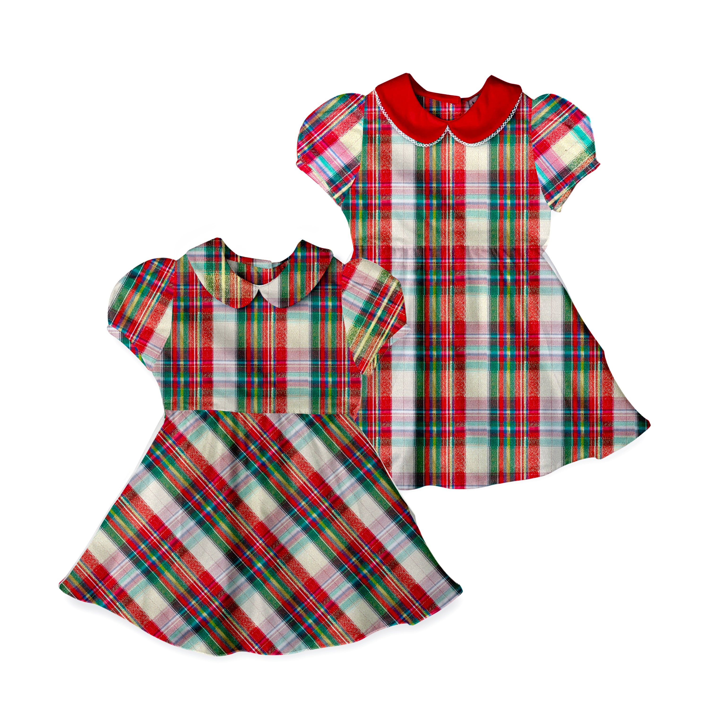 Nutcracker Tartan - Vintage Style Basque Dress