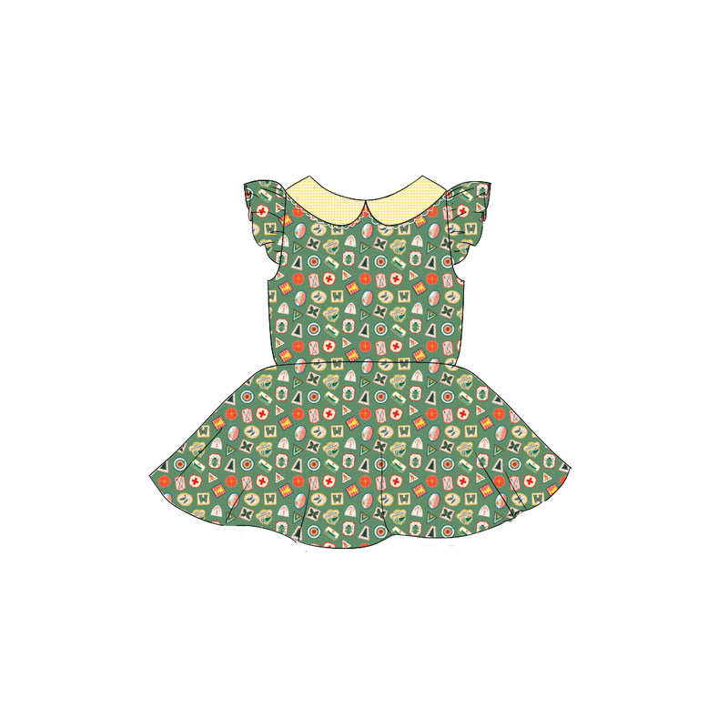 Patches - Collared Back Twirl Dress