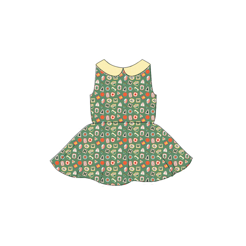 Patches - Collared Back Twirl Dress