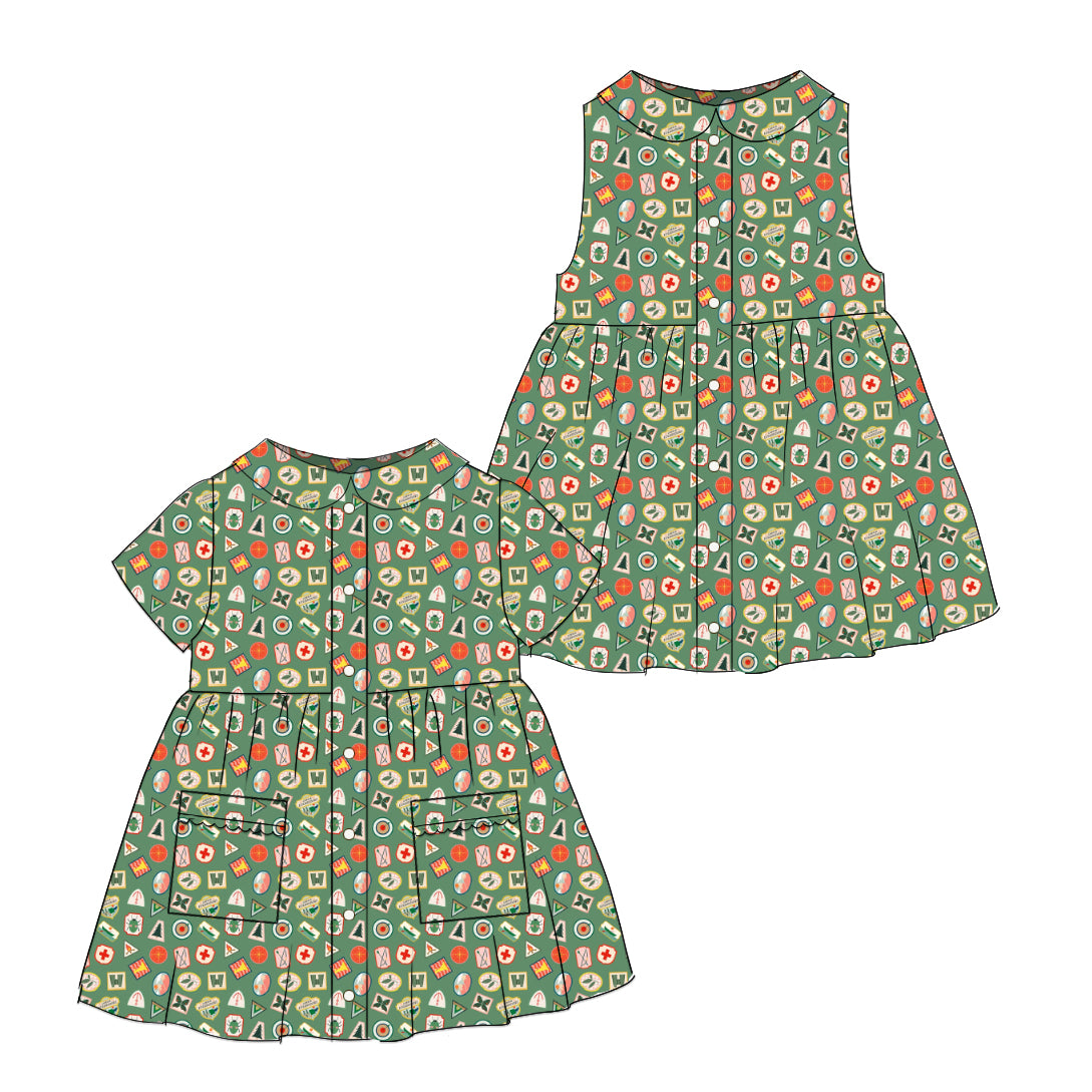 Patches - Smock Collared Dress