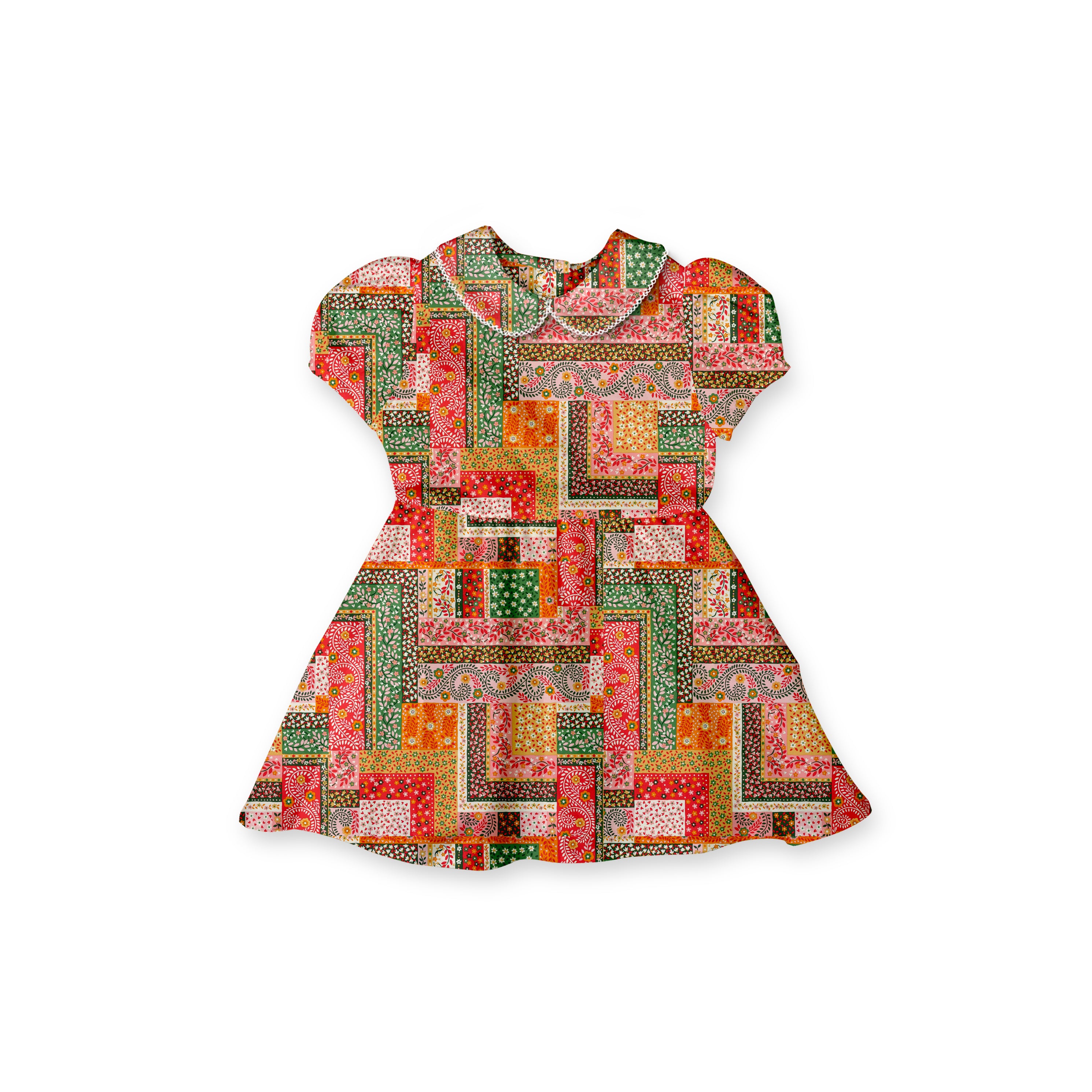 Liberty Patchwork - Vintage Style Basque Dress