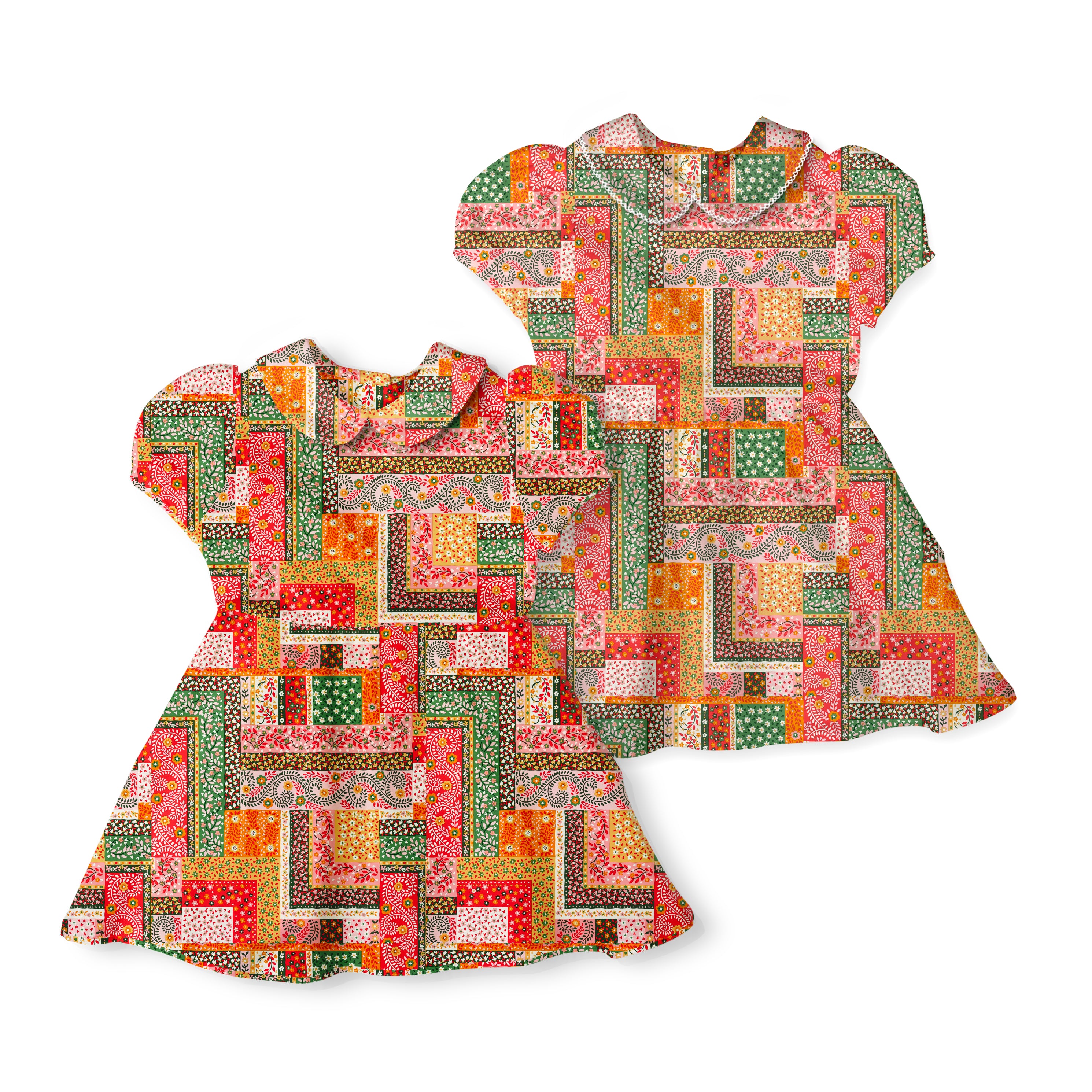 Liberty Patchwork - Vintage Style Basque Dress