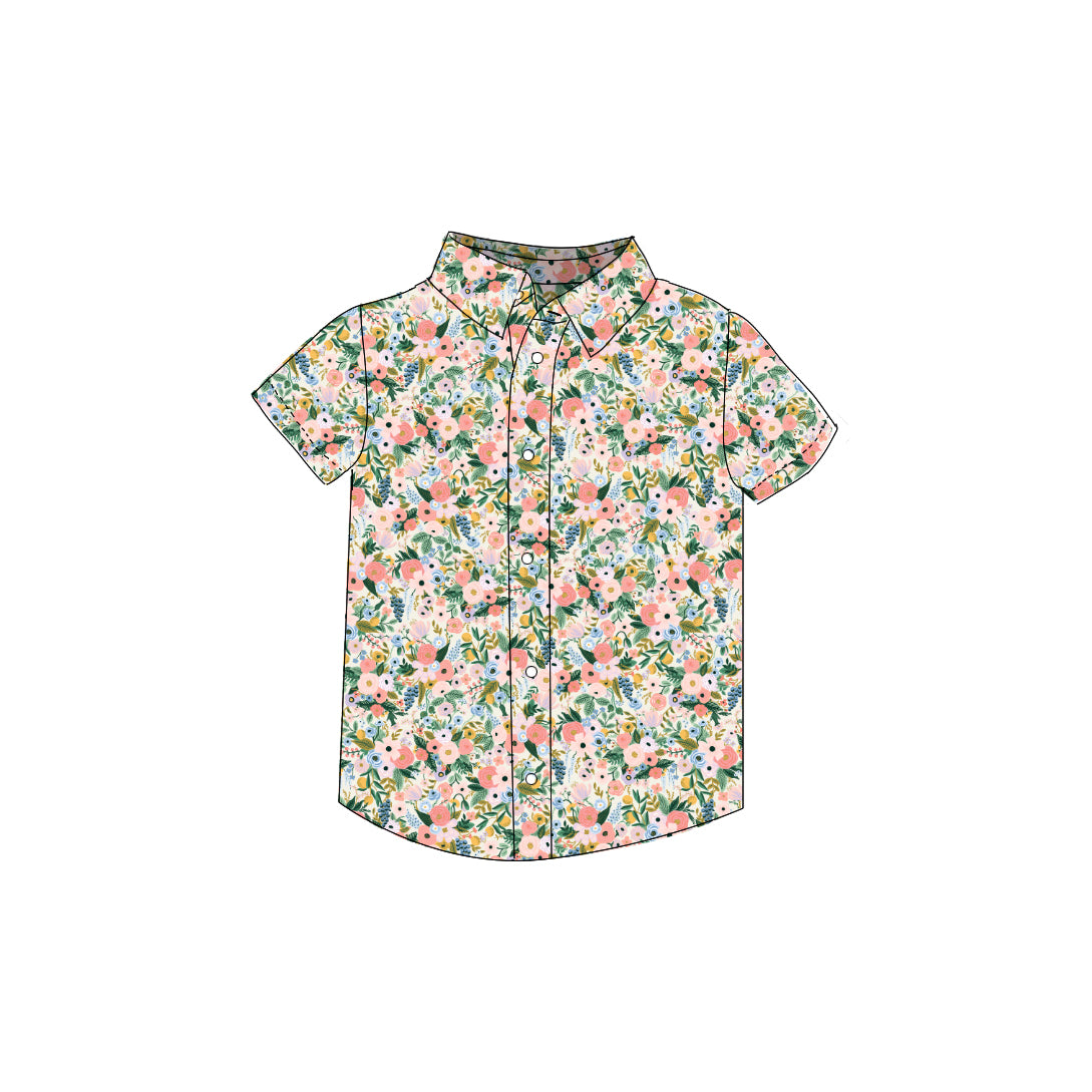 Petite Garden Rayon - Button Up Shirt