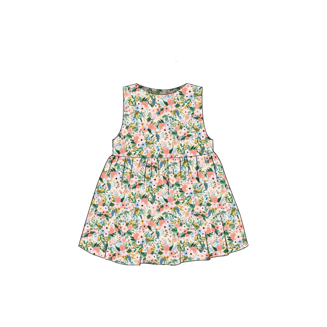 Petite Garden Rayon - Simple Smock Dress