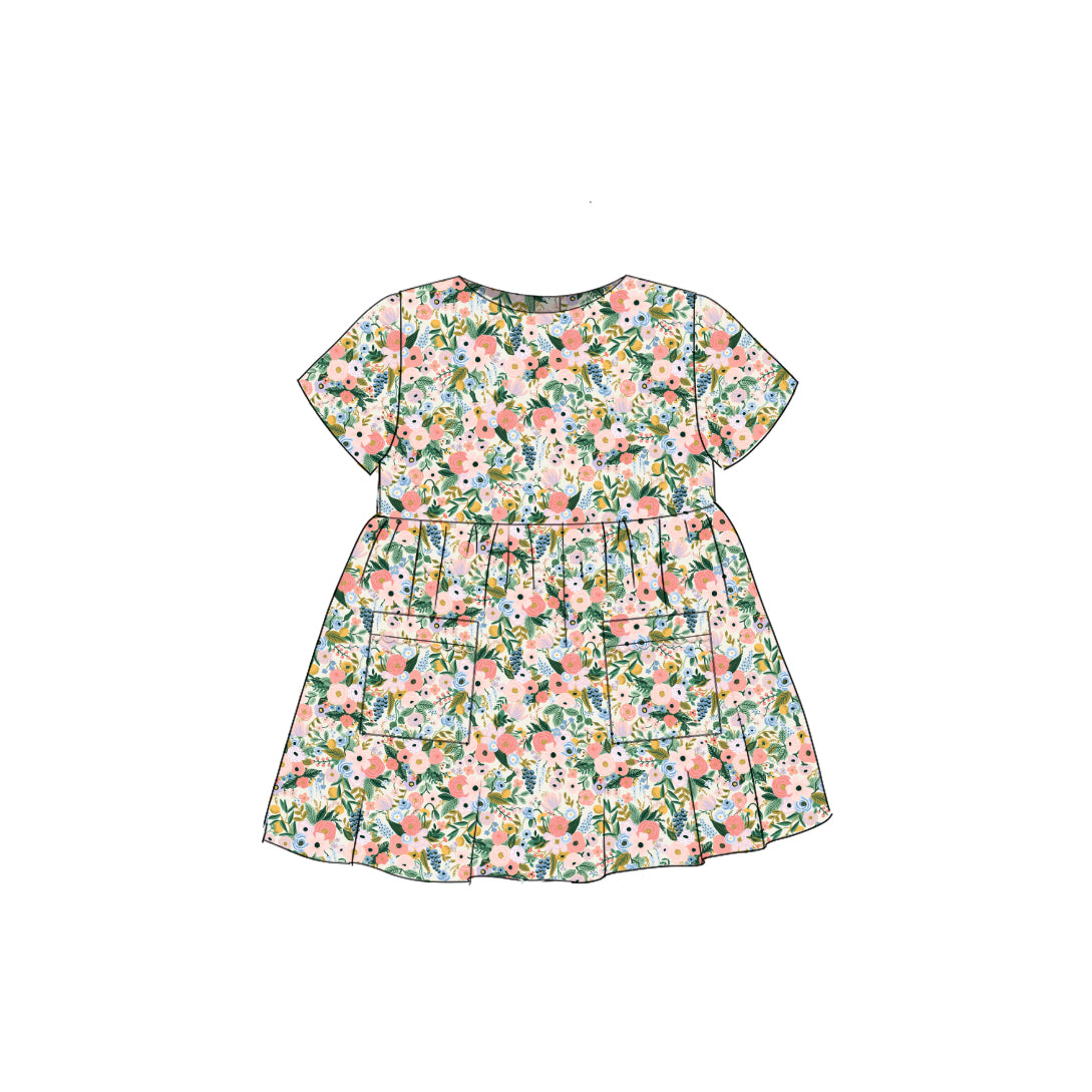 Petite Garden Rayon - Simple Smock Dress