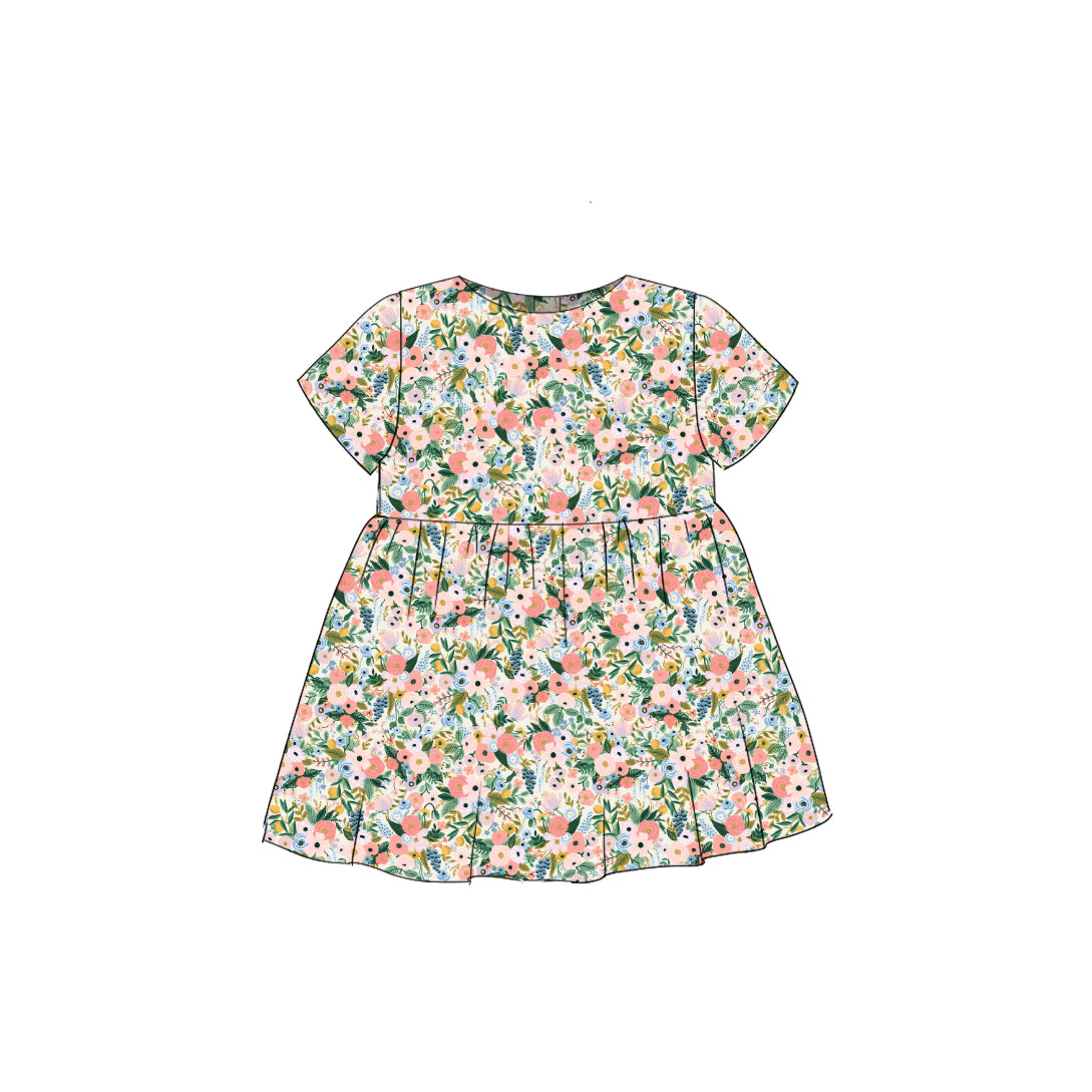 Petite Garden Rayon - Simple Smock Dress