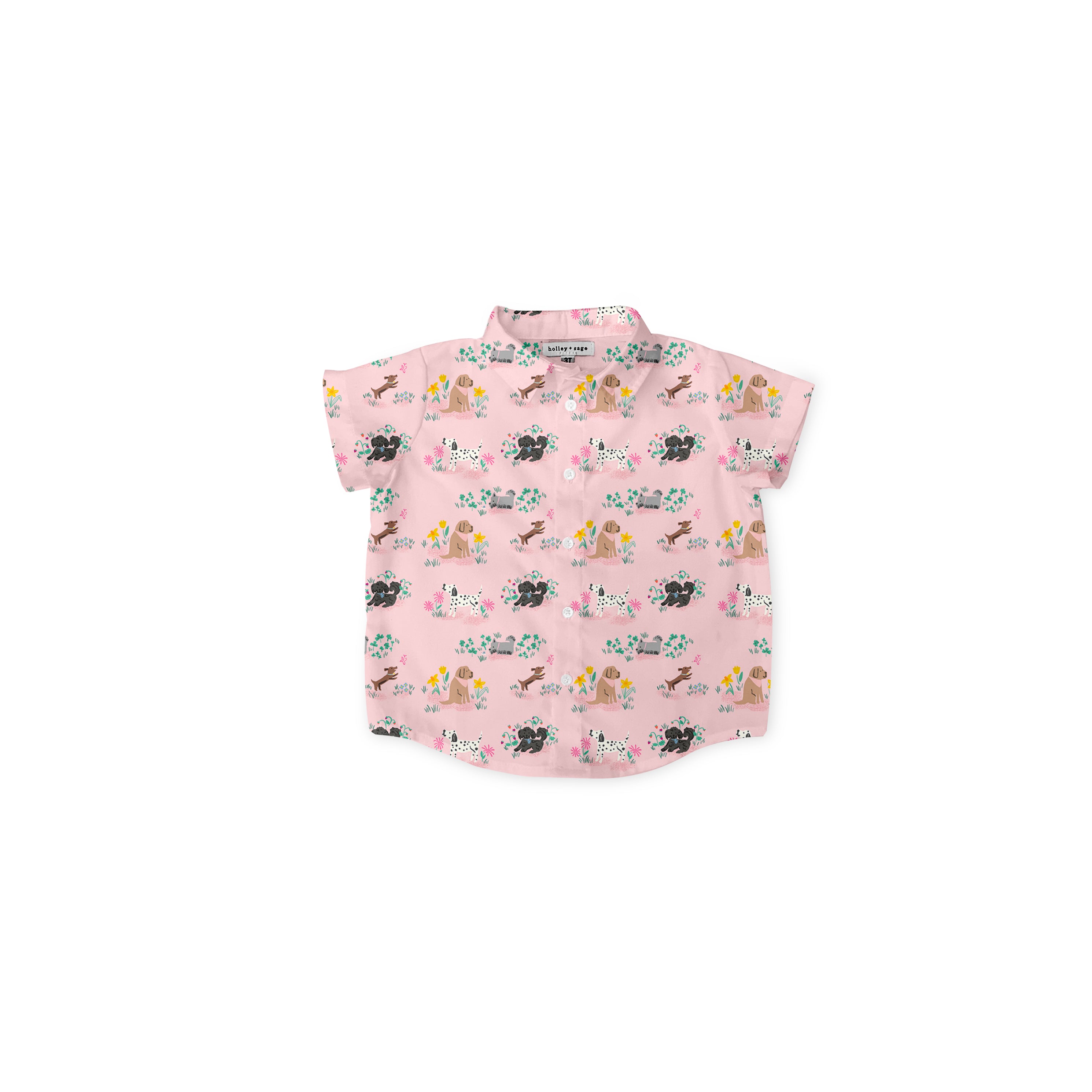 Pink Pups - Button Up Shirt