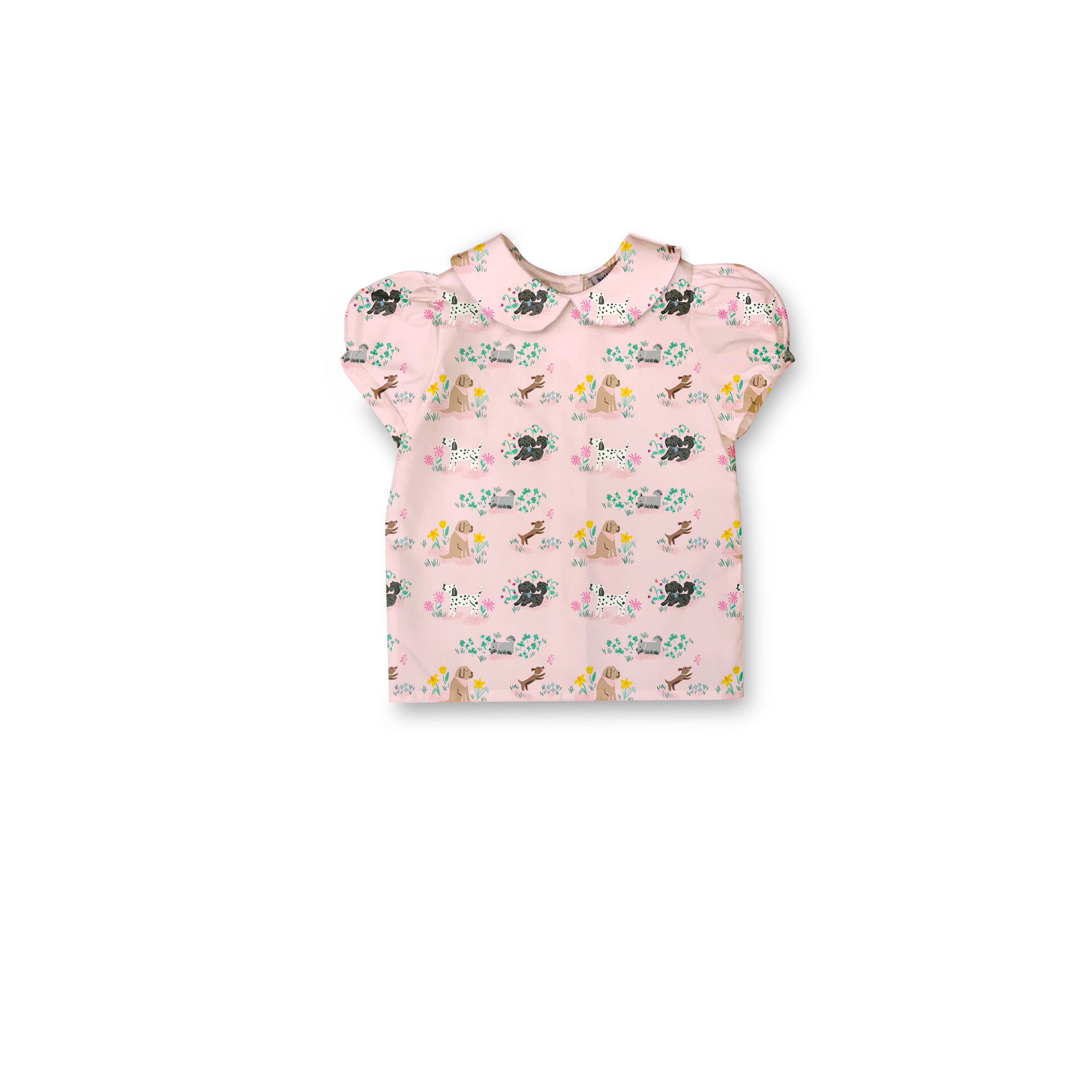 Pink Pups - Puff Sleeve Blouse