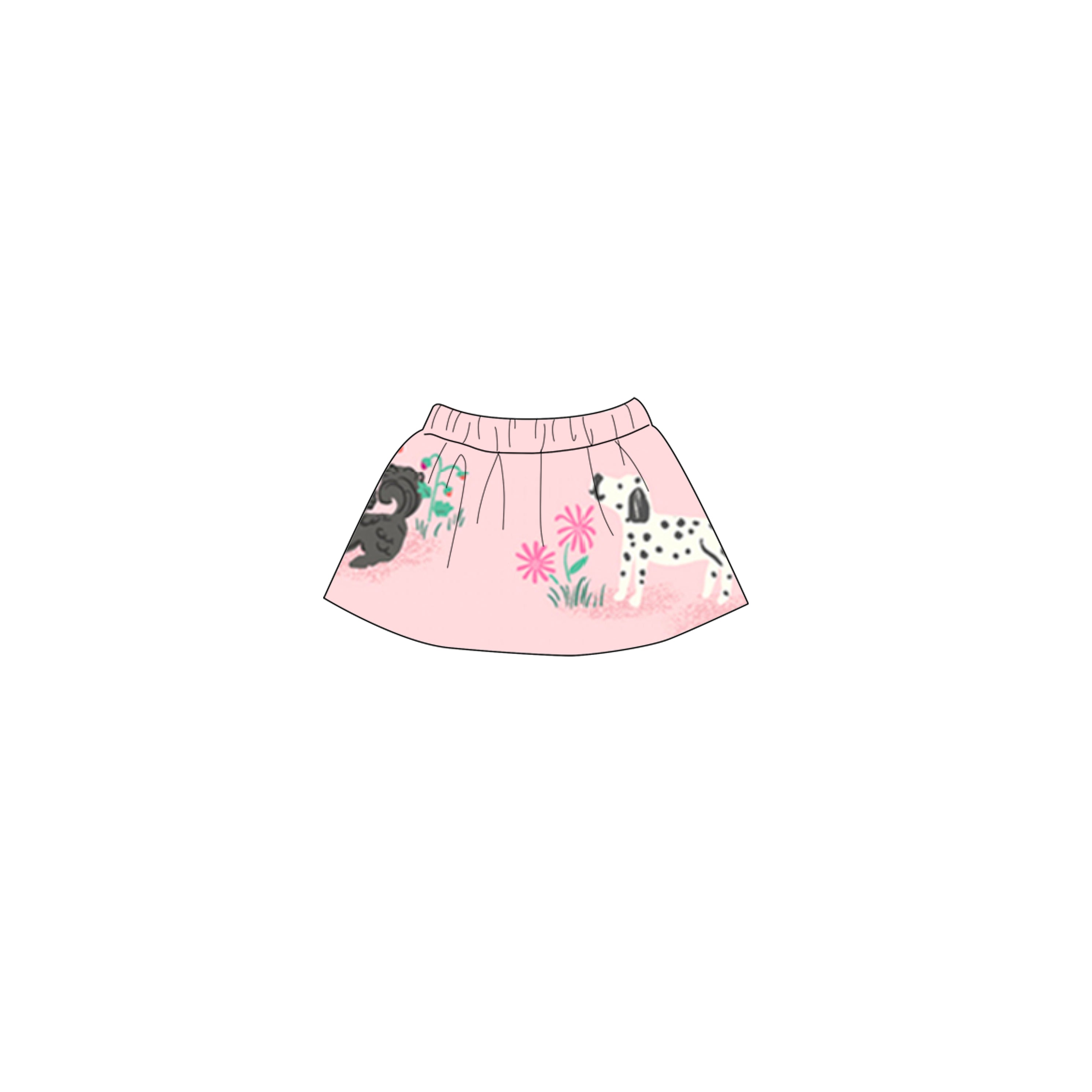 Pink Pups - Doll Skirt