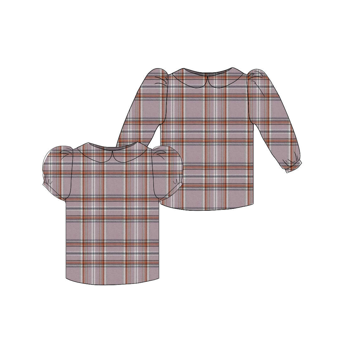 Fall 24 Plaid - Puff Sleeve Blouse