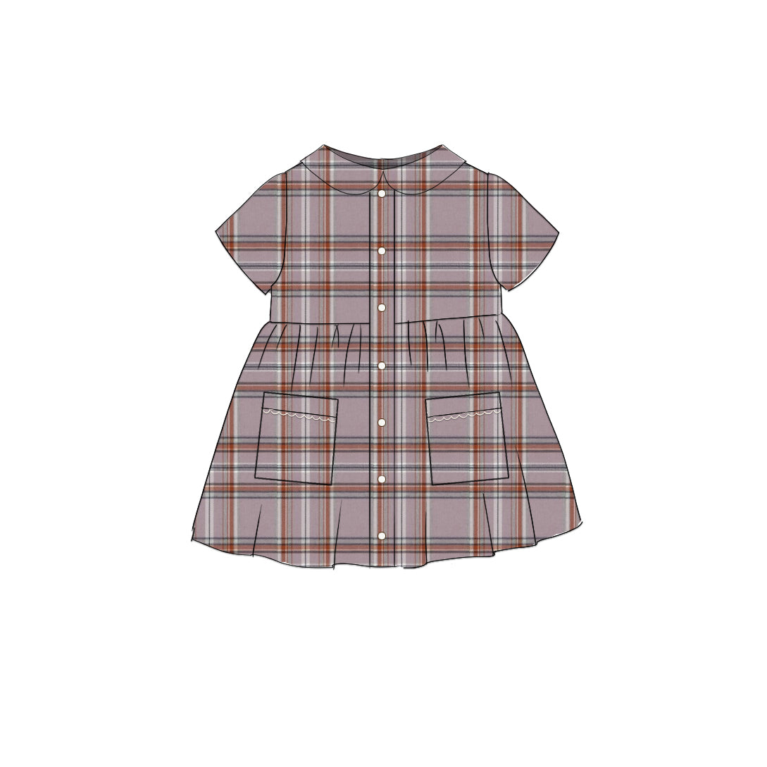 Fall 24 Plaid - Smock Collared Dress