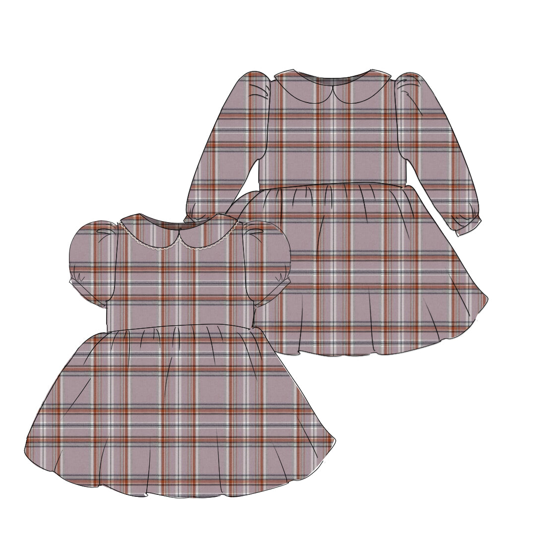 Fall 24 Plaid - Vintage Style Basque Dress