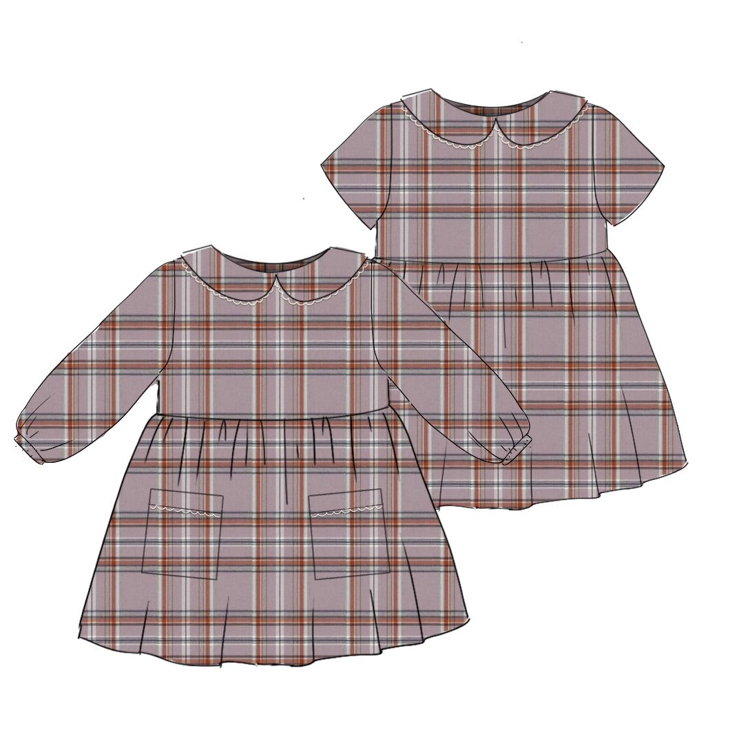 Fall 24 Plaid - Back Button Smock