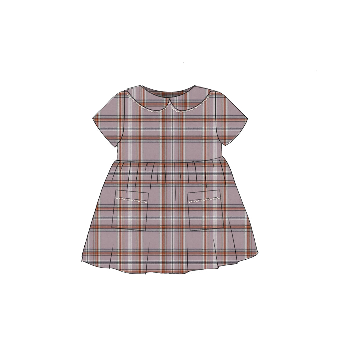 Fall 24 Plaid - Back Button Smock