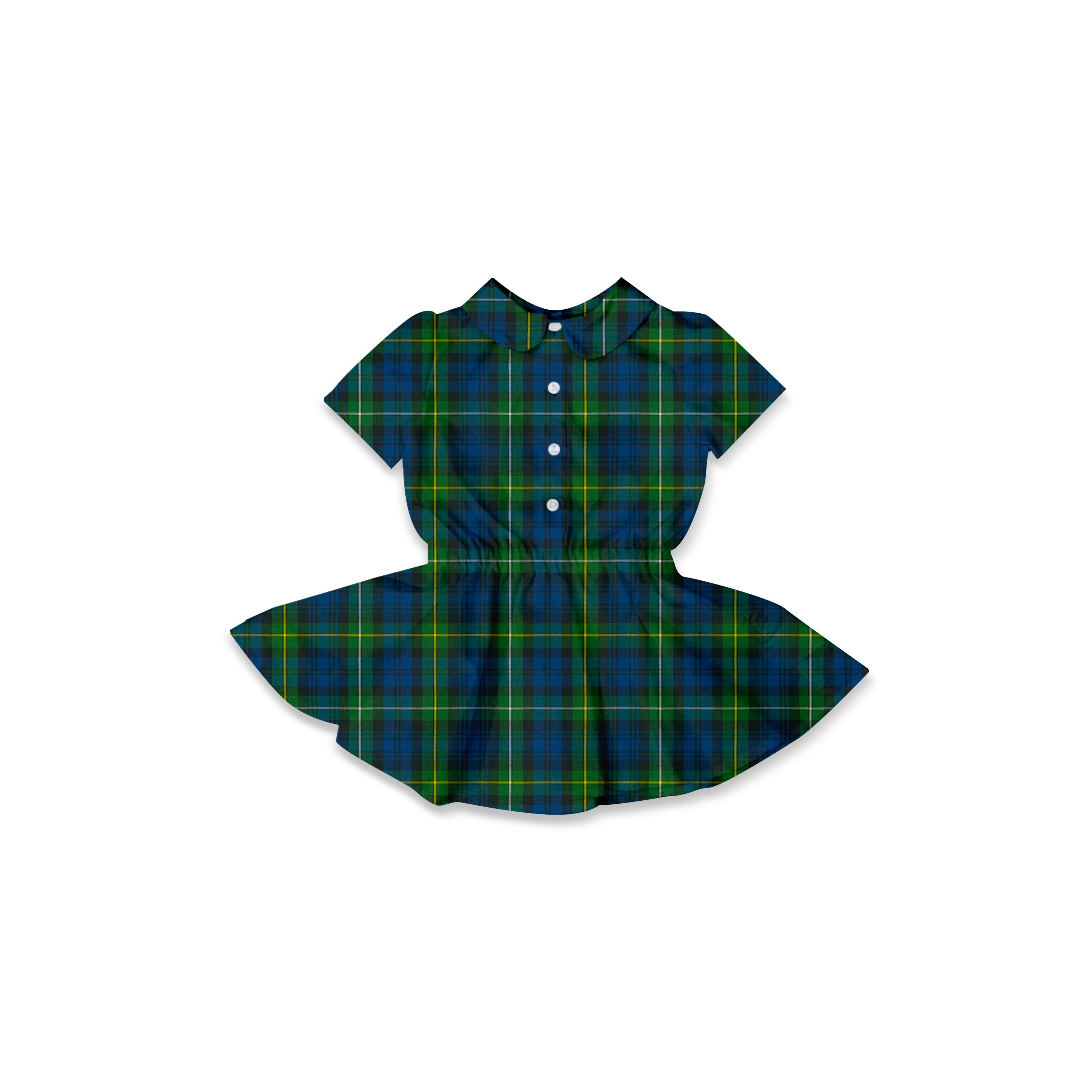 Plaid Uniform - Button Front Twirl Dress