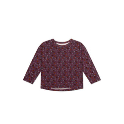 Jersey Boxy Tee in Plum Floral