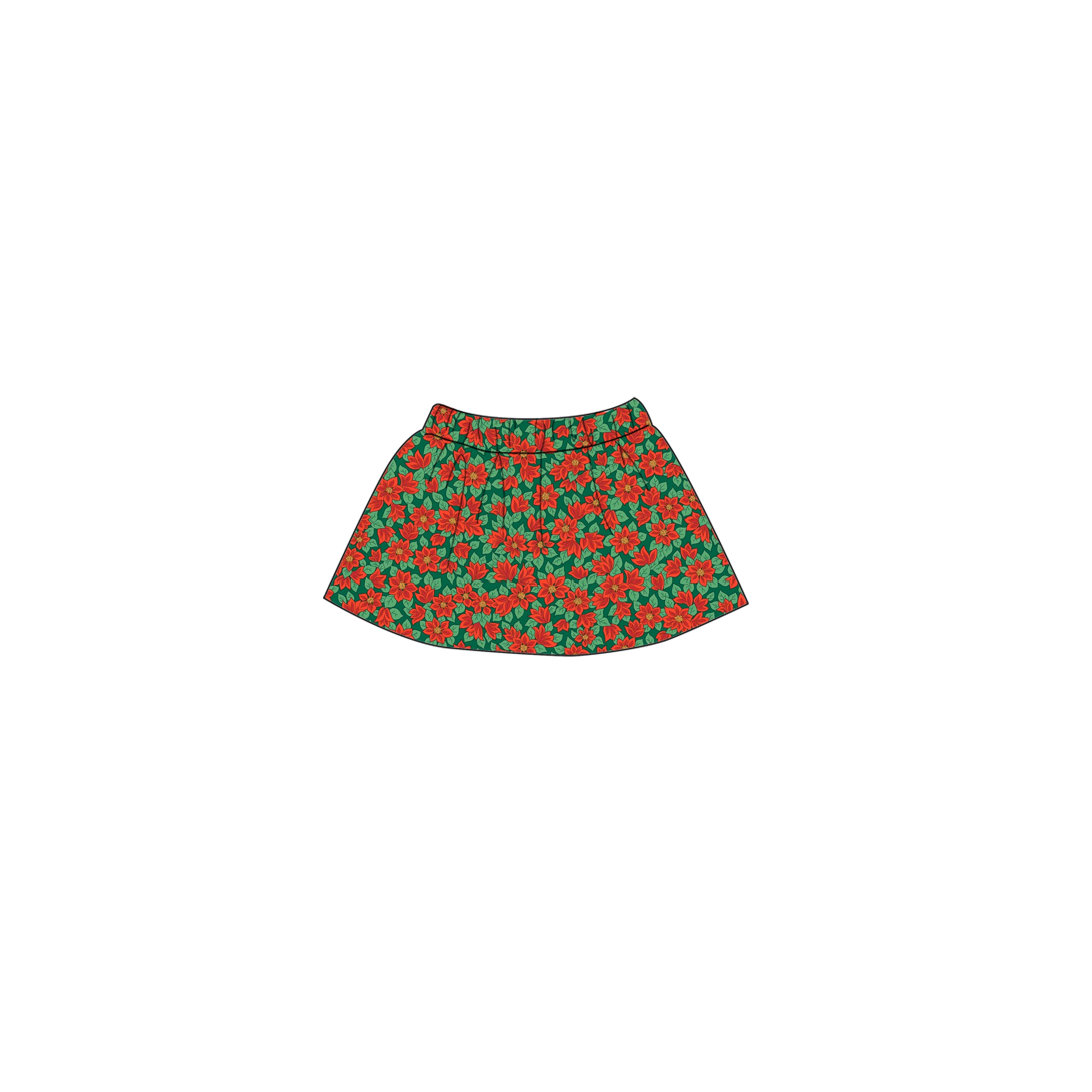 Poinsettas - Doll Skirt