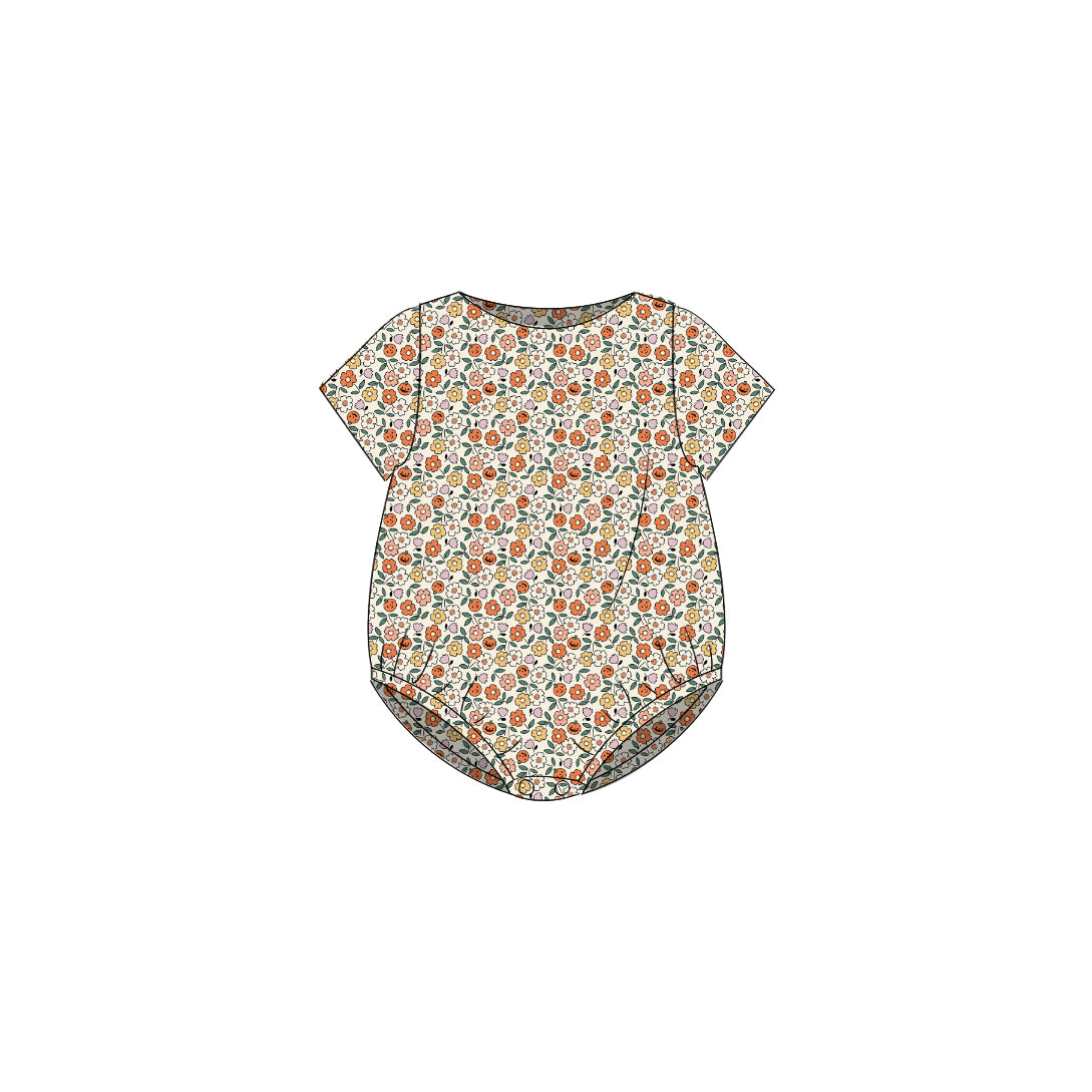 Pumpkin Floral - Baby Bubble