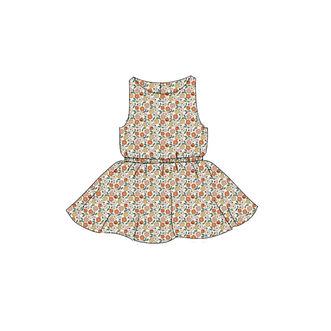 Pumpkin Floral - Tank Twirl