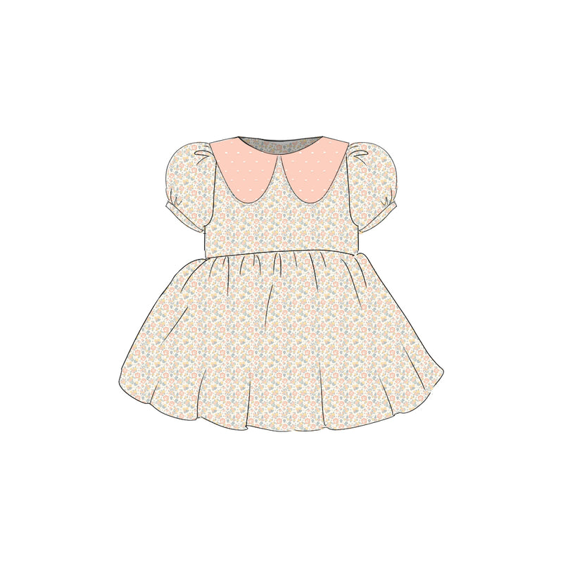 Riviera Floral - Vintage Style Basque Dress