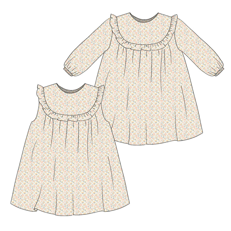 Riviera Floral - Ruffle Bib Dress