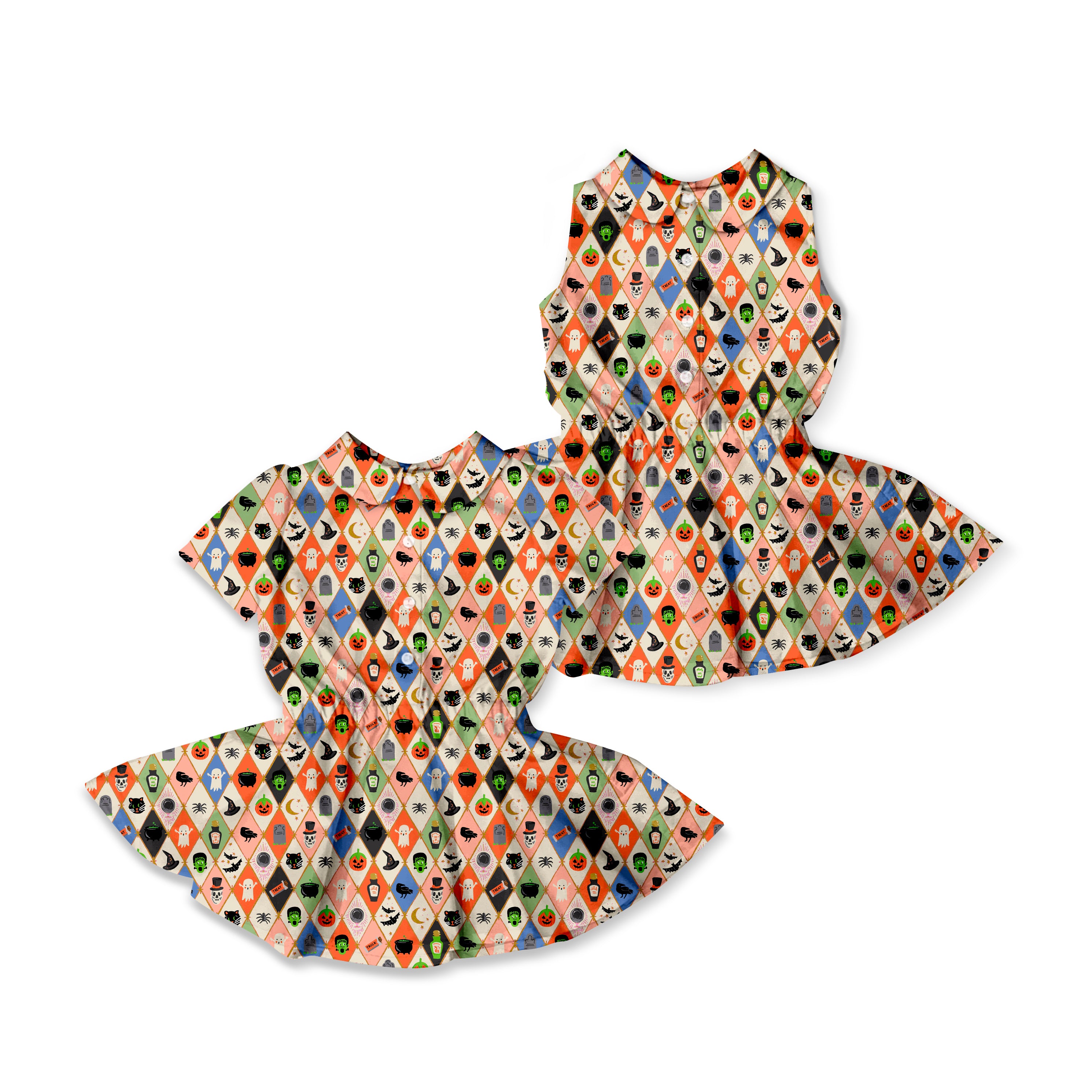 RPC Halloween- Button Front Twirl Dress