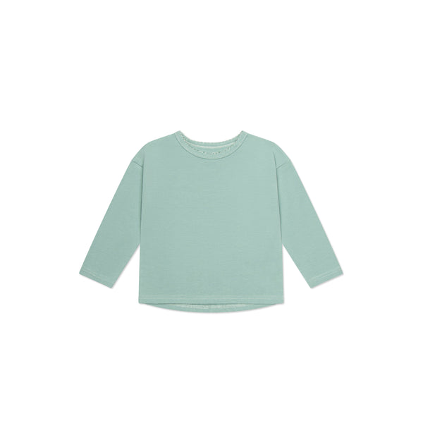 Jersey Boxy Tee in Sage Sky