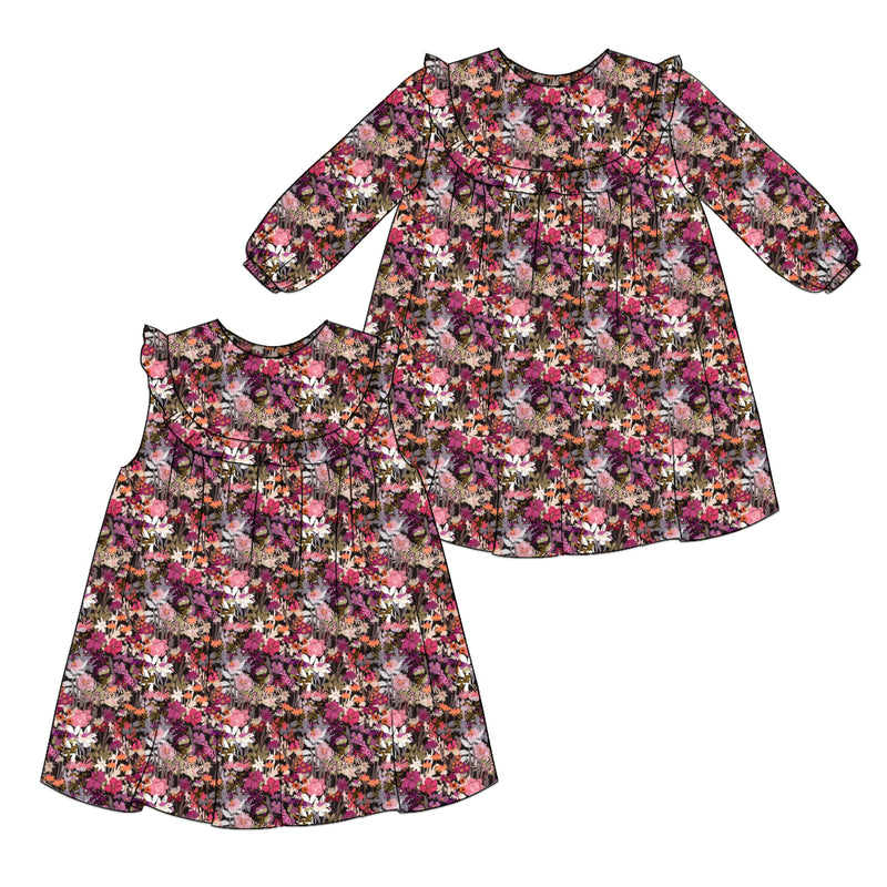 Fall Wildflower - Ruffle Bib Dress