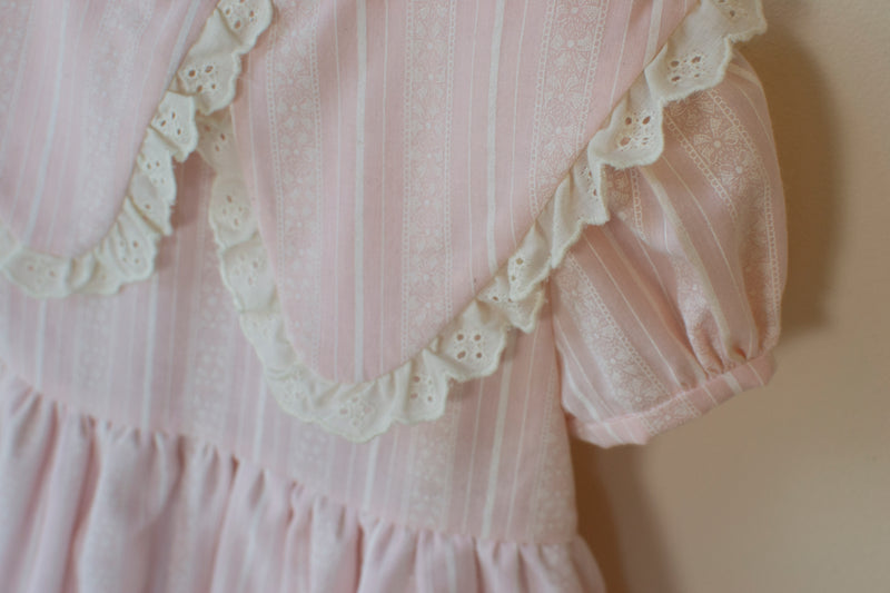 Ballet Bow Stripe Vintage Style Basque Dress