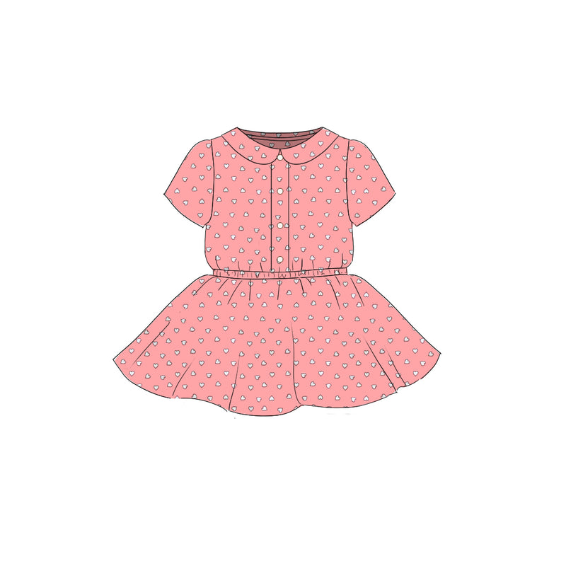 Heart - Button Front Twirl Dress