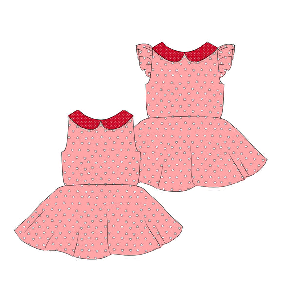 Heart - Collared Back Twirl Dress