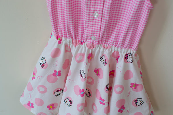 Hello Kitty and Gingham Button Front Twirl - 5