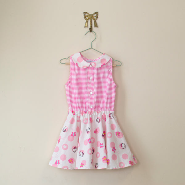 Hello Kitty and Gingham Button Front Twirl - 5