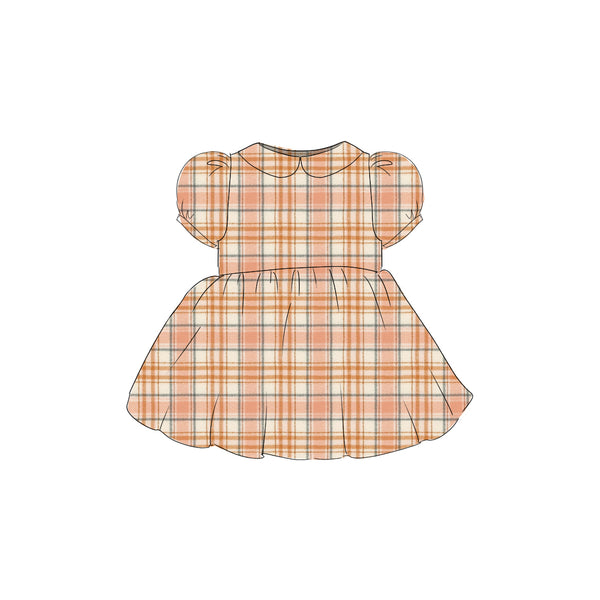 Nutmeg Flannel- Vintage Style Basque Dress