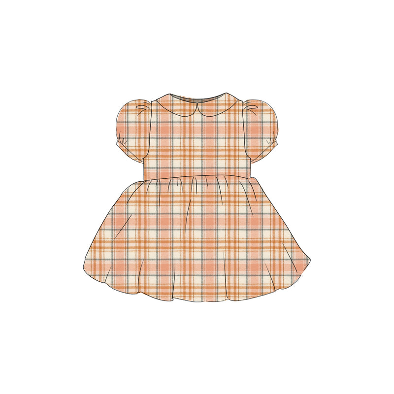 Nutmeg Flannel- Vintage Style Basque Dress