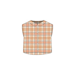 Nutmeg Flannel- Boxy Blouse