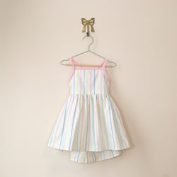 Pastel Stripe Tie-Back Sundress - 5