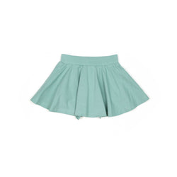 Jersey Skort with Attached Ruffle Bloomers/Shorts in Sage Sky