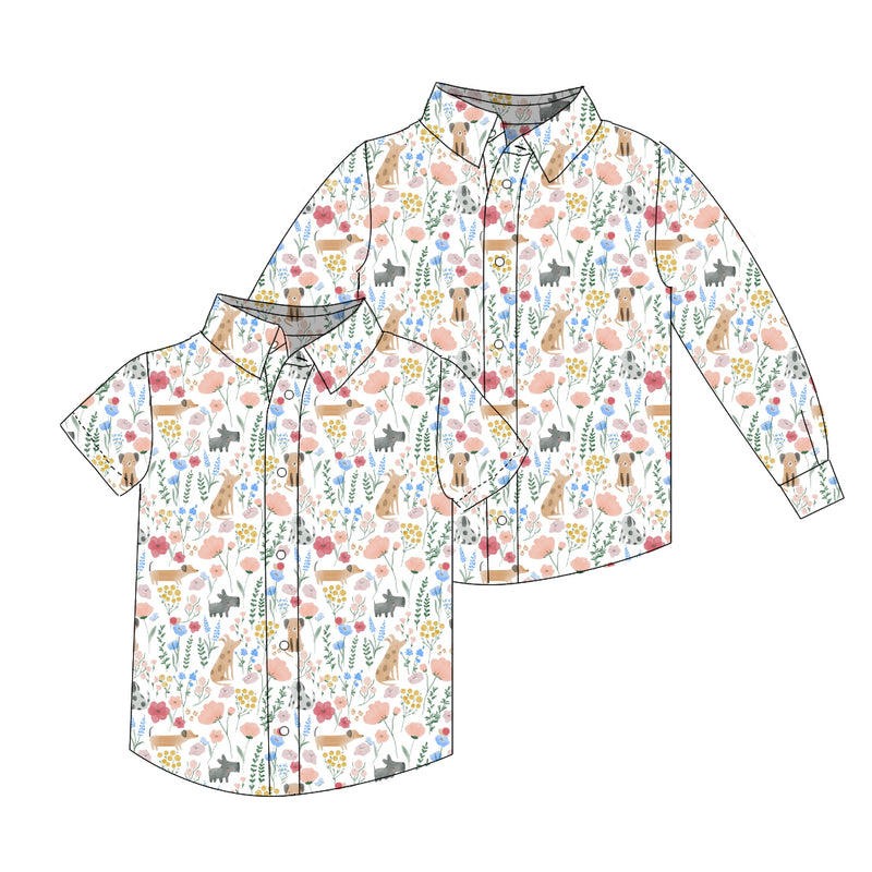 Puppy Garden - Button Up Shirt