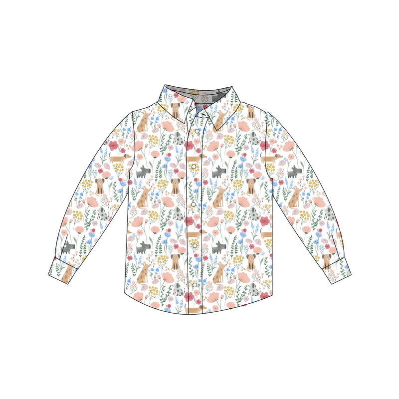 Puppy Garden - Button Up Shirt