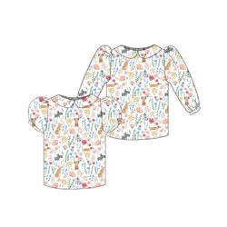 Puppy Garden - Puff Sleeve Blouse