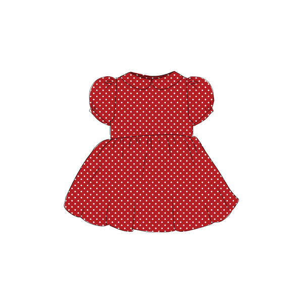 Red Dot - Vintage Style Basque Dress